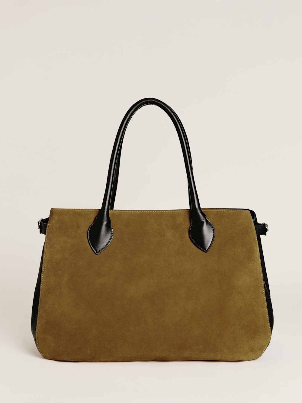 Reformation NWT Oversized Patrizia Bag Suede Black Leather